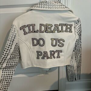 Till Death Do Us Apart Cropped Leather Jacket